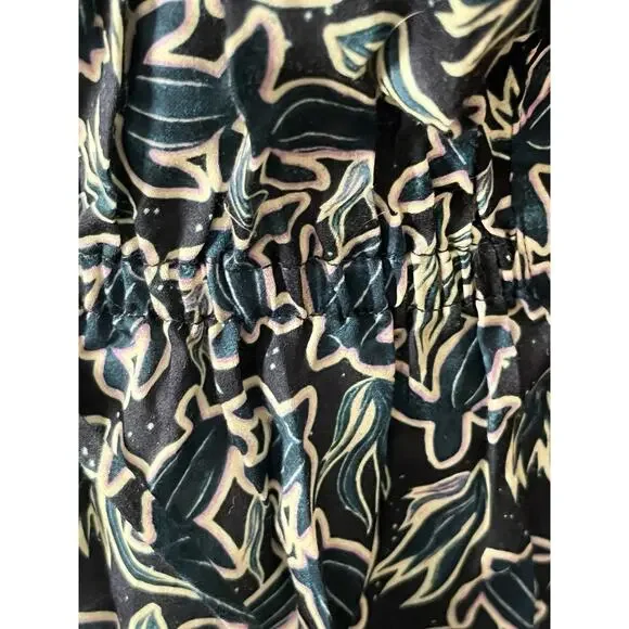 NEW LHD Blouson Shirt Dress •6• Black Sea Turtle Long Sleeve Rio Tie Waist $575 - Picture 11 of 12